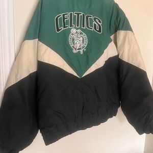 vintage 90s locker line boston celtics varsity jacket puffer xl nba basketball